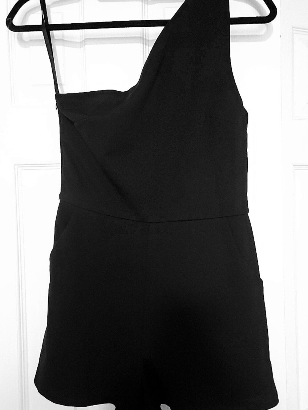 NWT She + Sky one shoulder romper size S